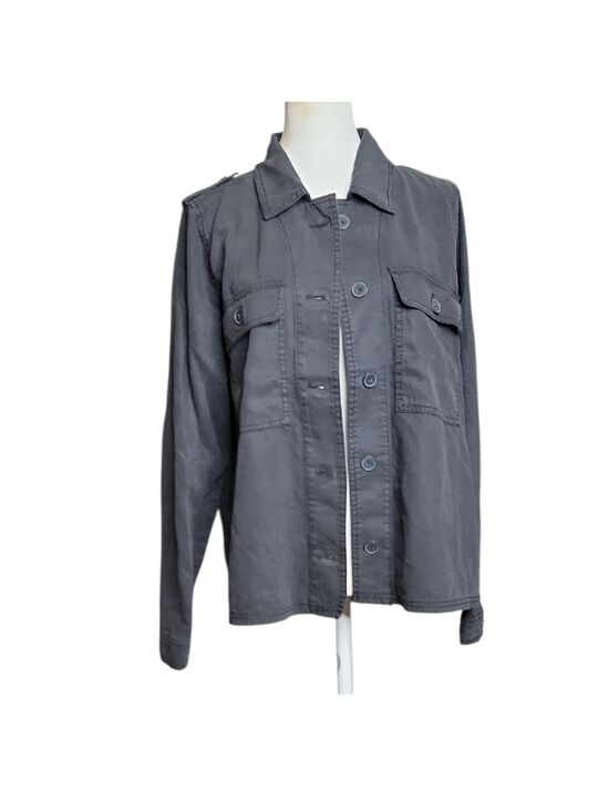 Lucky Brand Tops - Lucky Brand Women's Charcoal Button Down Shirt